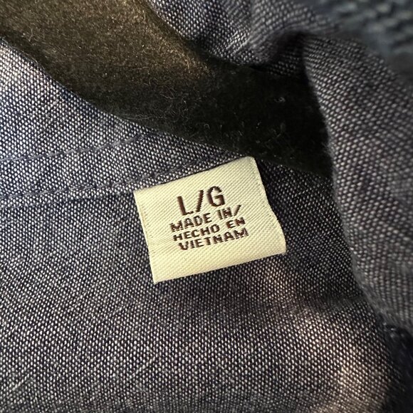 Weatherproof Vintage Mens Blue Plaid 100% Cotton Button-Down Flannel Shirt L - Picture 10 of 13